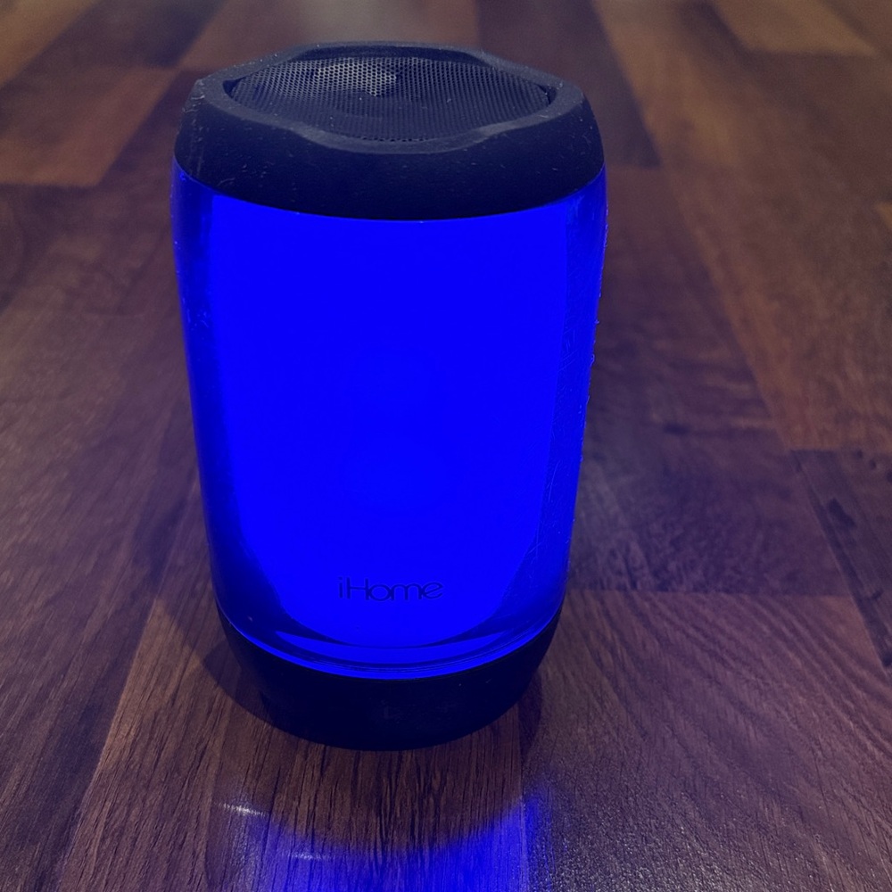 iHome PlayGlow Portable Waterproof Bluetooth Speaker w/ Color Changing Light